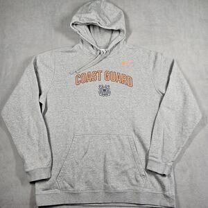 Nike Coast Guard Hoodie Mens XL Gray Club Fleece Pullover Sweatshirt Comfy USA